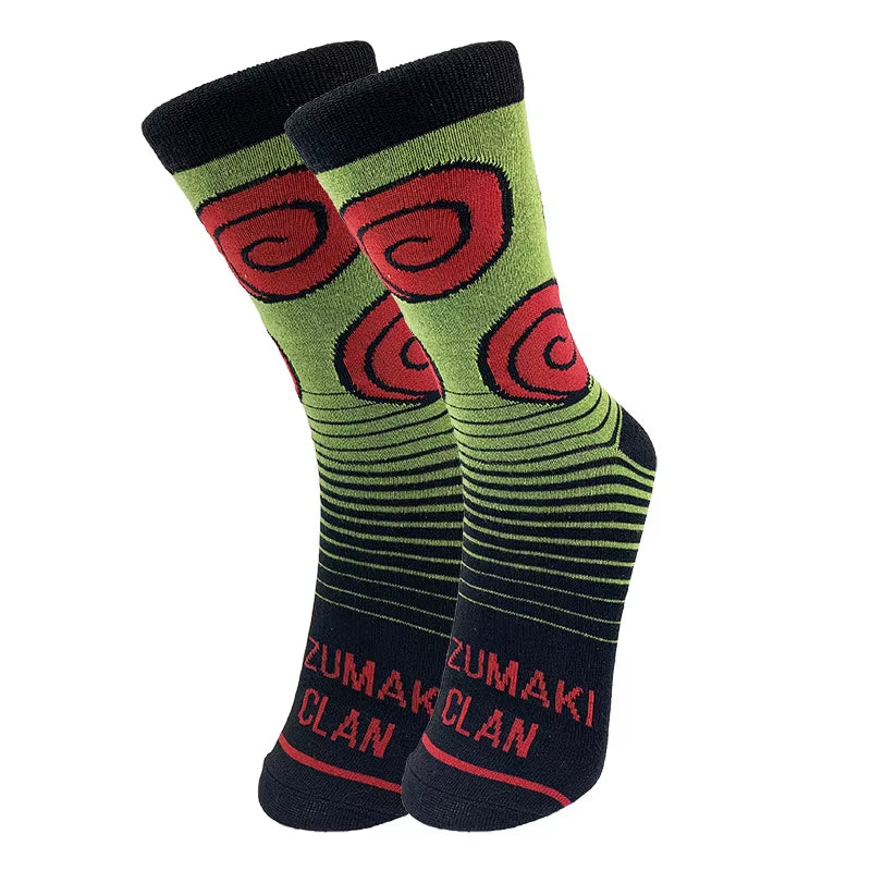 Naruto High Quality Sockings Uchiha Itach Akatsuki Socks Anime New Unisex Adult Cotton Socks Halloween Cosplay Outdoor Riding