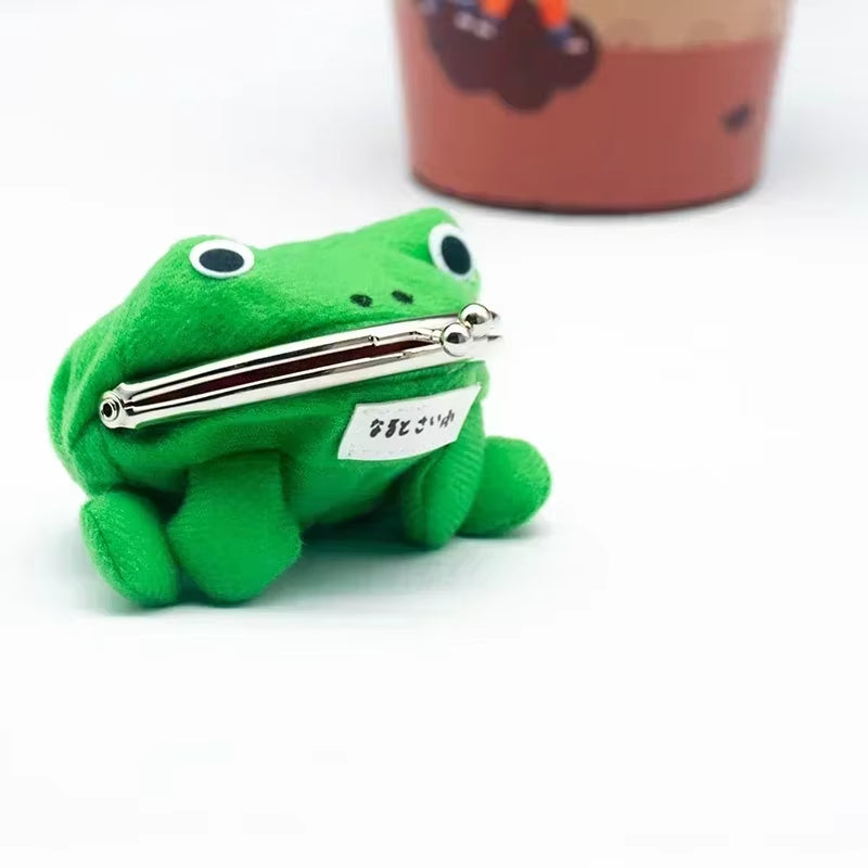 1Pcs Hot Naruto Wallet Anime Frog Wallet Coin Purses Cute Plush Green Frog Cartoon Cosplay Purse for Women Bag Accessories