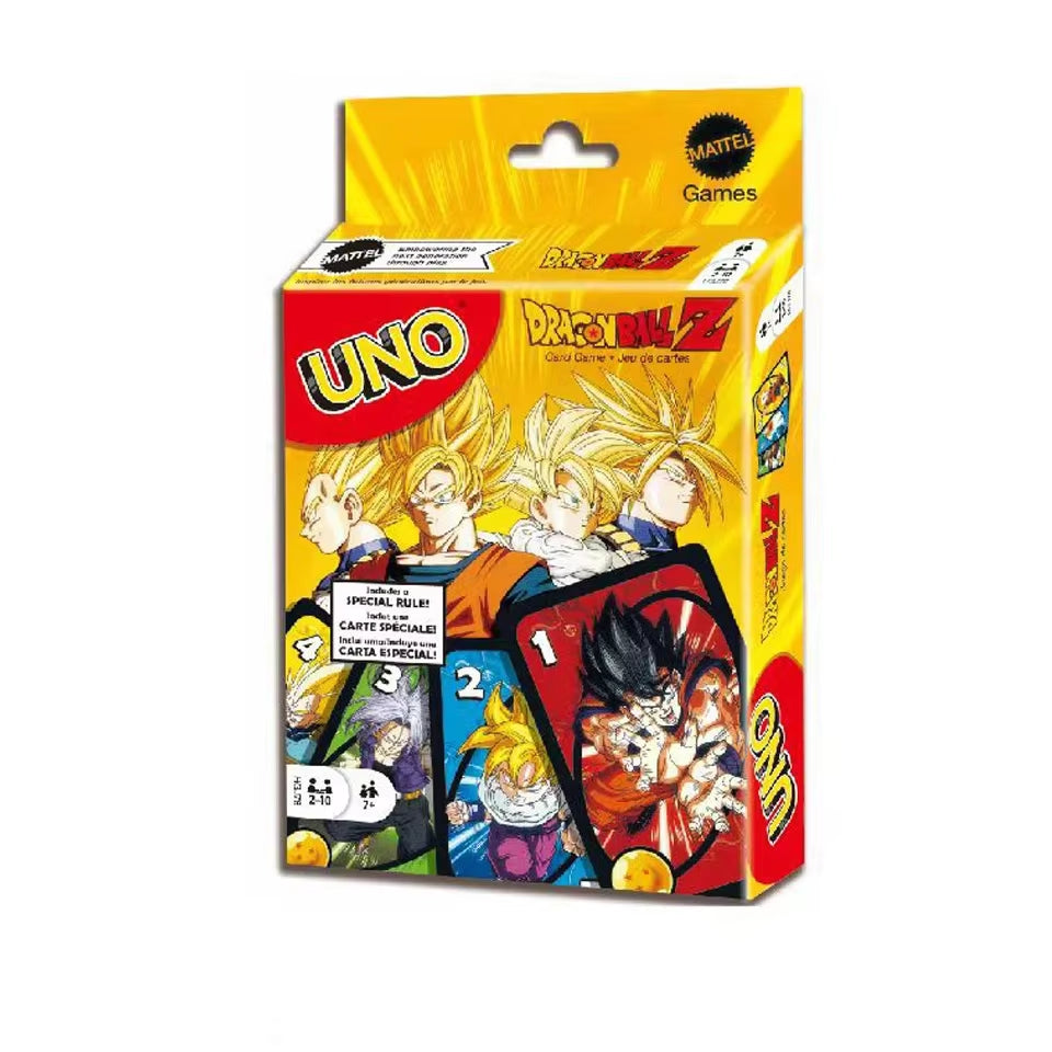 Mattel Games  Dragon Ball Z Card Game for Family Night Featuring Tv Show Themed Graphics and a Special Rule for 2-10 Players