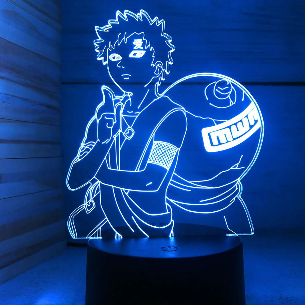 Anime Naruto Naruto Sasuke Namikaze Minato Cartoon 3D Night Light Fashion Bedroom Bedside Lamp Ambient Light Desktop Ornament