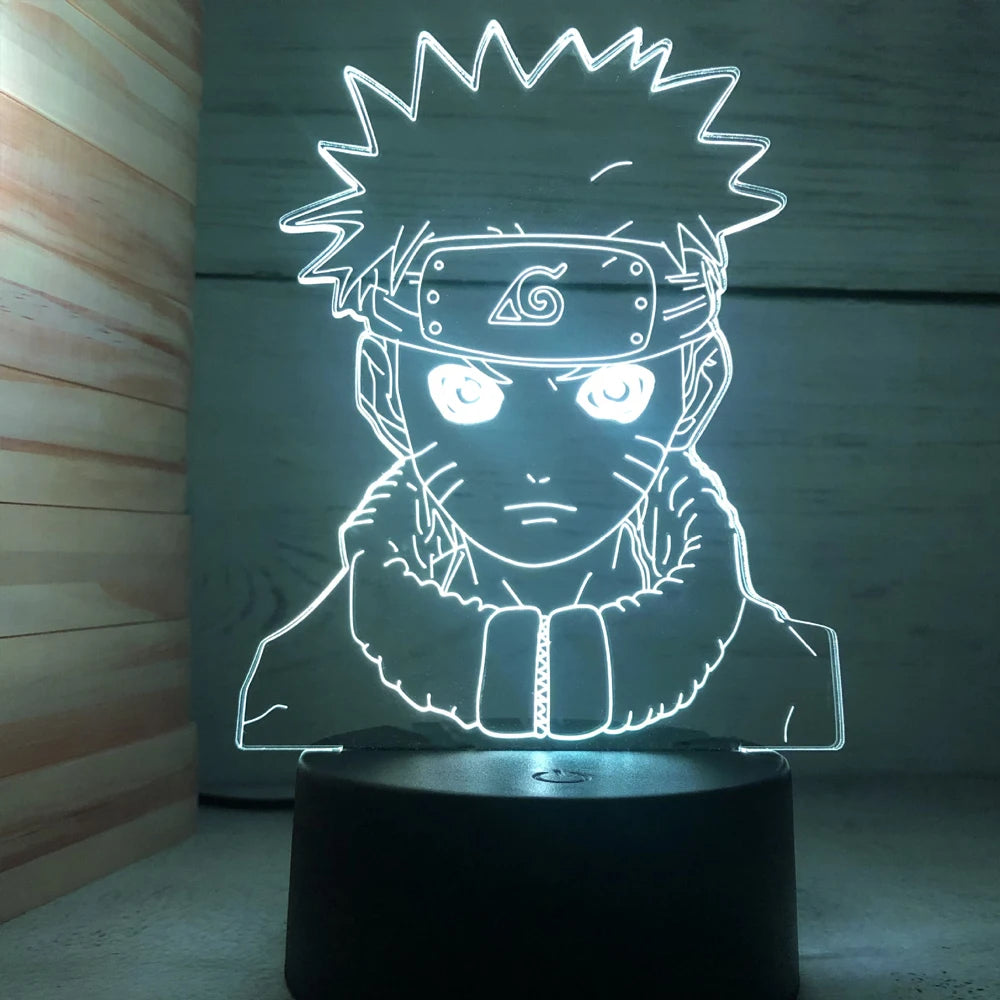 Anime Naruto Naruto Sasuke Namikaze Minato Cartoon 3D Night Light Fashion Bedroom Bedside Lamp Ambient Light Desktop Ornament