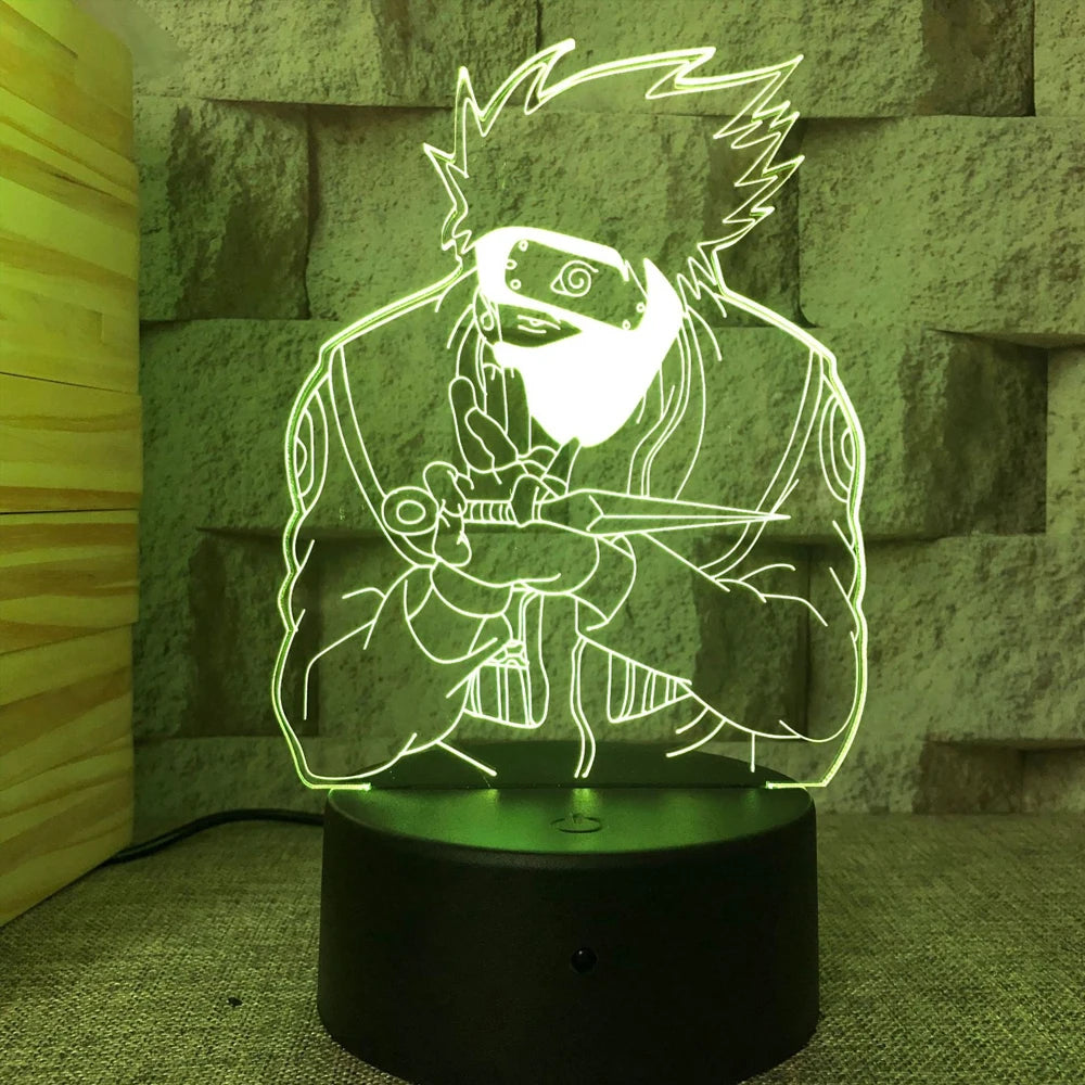 Anime Naruto Naruto Sasuke Namikaze Minato Cartoon 3D Night Light Fashion Bedroom Bedside Lamp Ambient Light Desktop Ornament