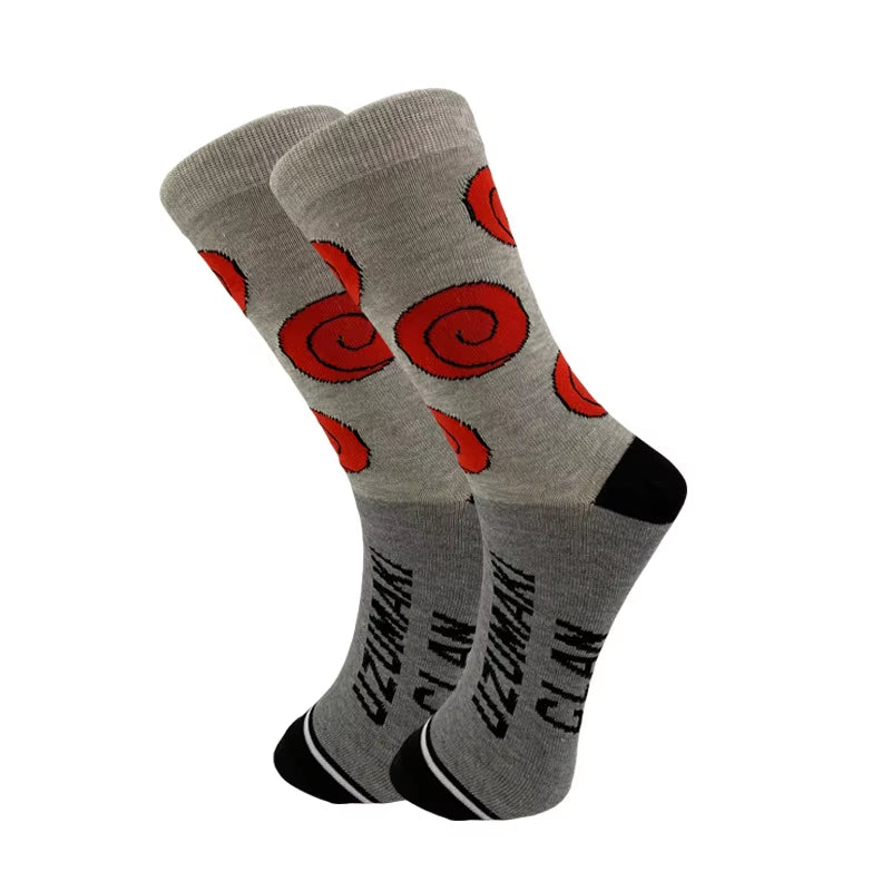 Naruto High Quality Sockings Uchiha Itach Akatsuki Socks Anime New Unisex Adult Cotton Socks Halloween Cosplay Outdoor Riding