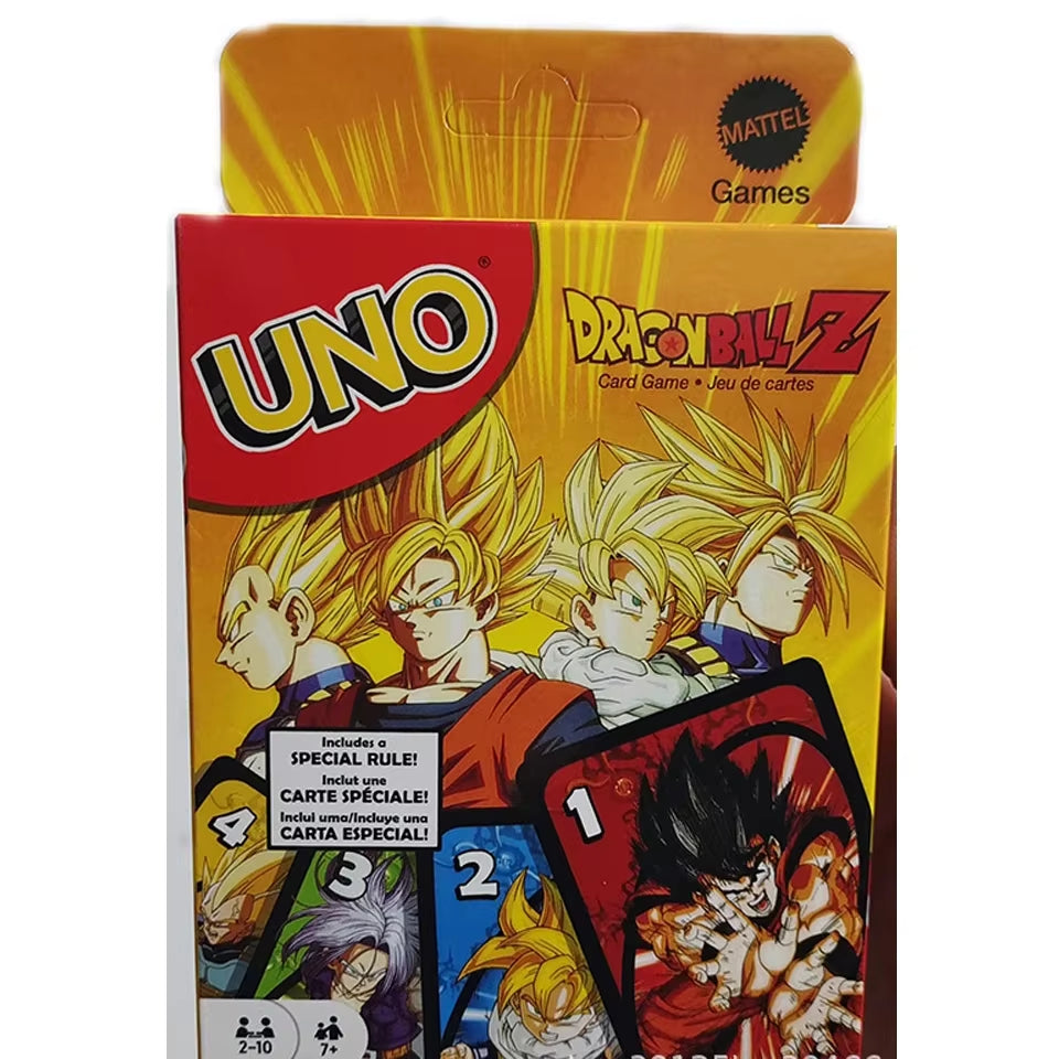 Mattel Games  Dragon Ball Z Card Game for Family Night Featuring Tv Show Themed Graphics and a Special Rule for 2-10 Players