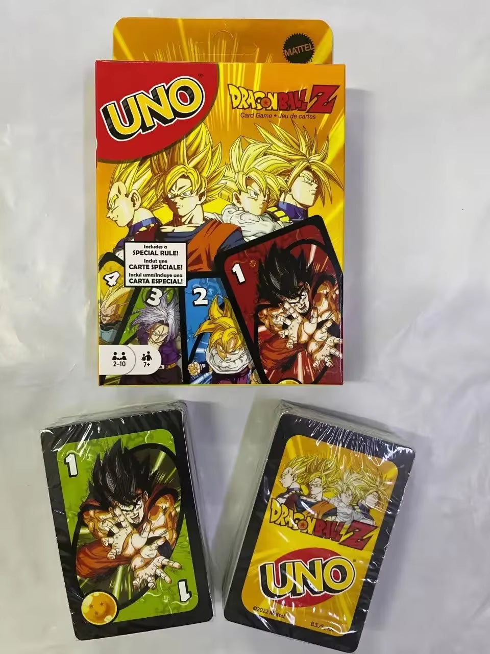 Mattel Games  Dragon Ball Z Card Game for Family Night Featuring Tv Show Themed Graphics and a Special Rule for 2-10 Players