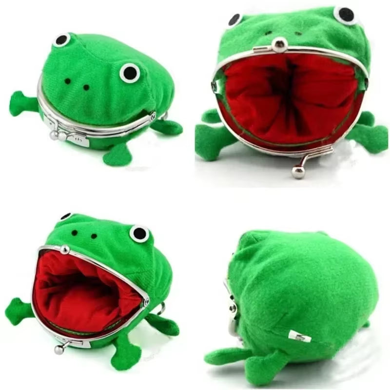 1Pcs Hot Naruto Wallet Anime Frog Wallet Coin Purses Cute Plush Green Frog Cartoon Cosplay Purse for Women Bag Accessories