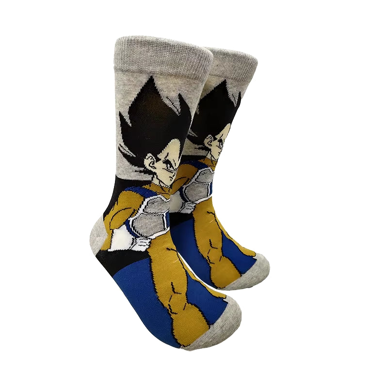 Son Goku Anime Socks Men Cartoon Hip Hop Print Skateboard Socks Personality Casual Cotton Long Sock Breathable Sock